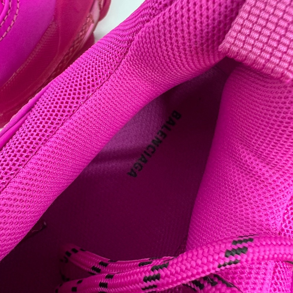 Balenciaga Triple S Sneakers Shoes Mens Size 41 Clear Sole Pink Logo Lace Up NEW - Picture 13 of 15